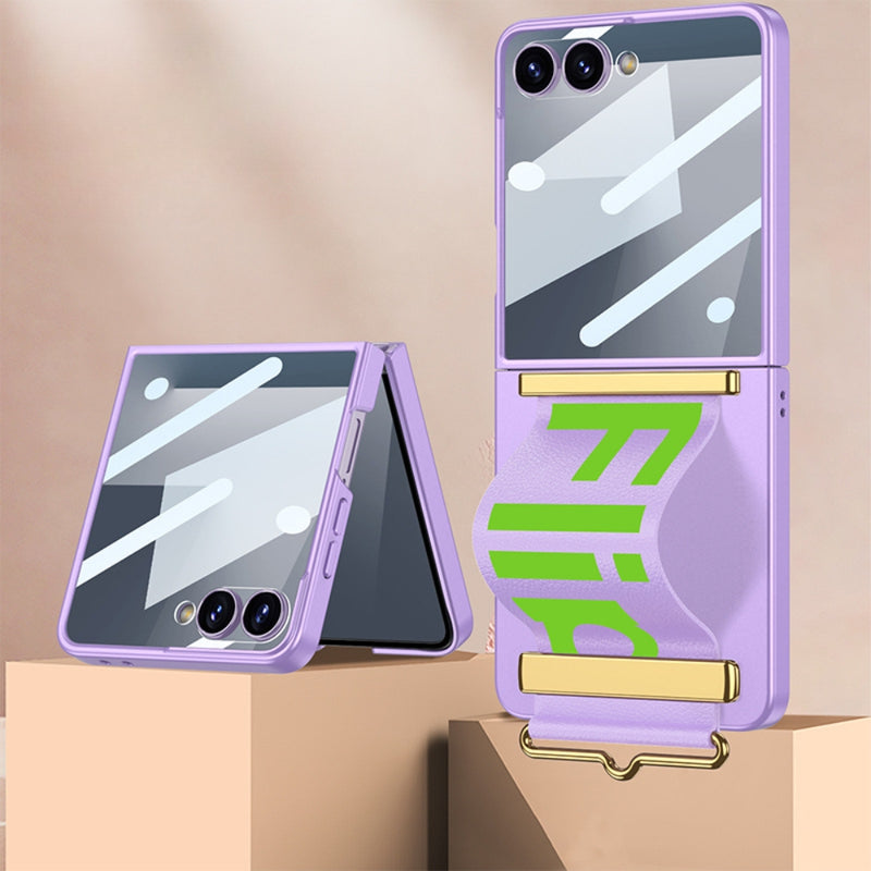 Chargez l&#39;image dans la visionneuse de la galerie, Samsung Galaxy Z Flip7 5G - Integrated Ultra-thin Wristband Holder Phone Case
