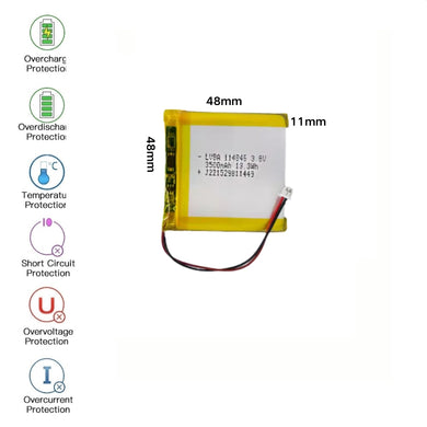 [PH2.0-JST Connector][114846] Universal 3500mAh 3.8V Rechargeable Li-Ion Lithium Polymer Battery - Polar Tech Australia
