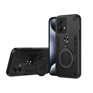 Motorola Moto Edge 40 - Metal Ring 360 Degree Rotating Holder PC Hybrid TPU Phone Case - Polar Tech Australia