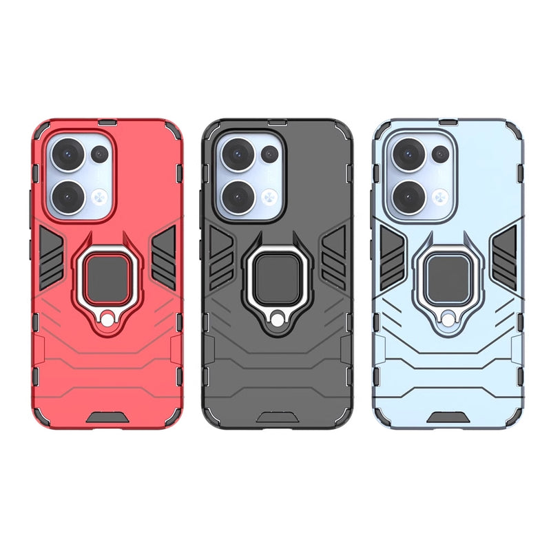 Chargez l&#39;image dans la visionneuse de la galerie, OPPO Reno13 Pro 5G (CPH2697) - Heavy Duty Armor Case With Ring Holder Stand - Polar Tech Australia
