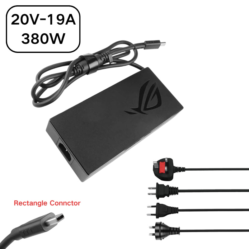 Load image into Gallery viewer, [20V-19A/380W][Rectangle Connctor] ASUS Asus ROG Strix G18 G815 G815LW / ROG Strix Scar 18 G835 G835LW G835LX Series - Laptop AC Power Supply Adapter Charger
