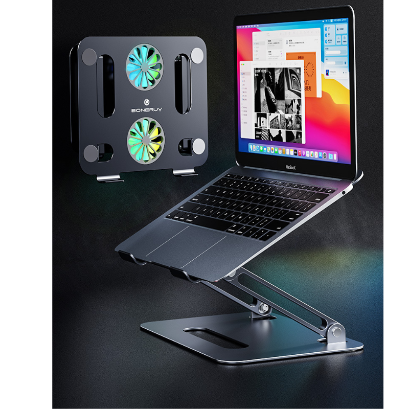 Chargez l&#39;image dans la visionneuse de la galerie, Height-Adjustable Laptop Cooling Pad with Quiet Fan - Perfect for Home or Office - Polar Tech Australia

