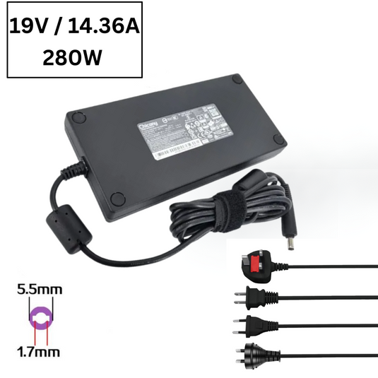 [19.5V-14.36A/280W][5.5x1.7] Acer Nitro 5 N22C1 A21-280P1A AC Power Supply Adapter Charger - Polar Tech Australia