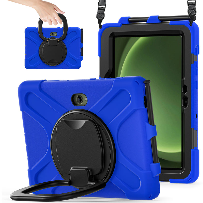 Chargez l&#39;image dans la visionneuse de la galerie, Samsung Galaxy Tab Active Pro / Active 4 Pro / Active 5 Pro Series - Heavy Duty 360 Degree Rotate Stand Hand Strap Case With Shoulder Strap - Polar Tech Australia
