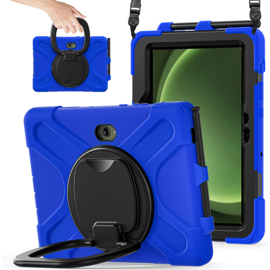 Samsung Galaxy Tab Active Pro / Active 4 Pro / Active 5 Pro Series - Heavy Duty 360 Degree Rotate Stand Hand Strap Case With Shoulder Strap - Polar Tech Australia