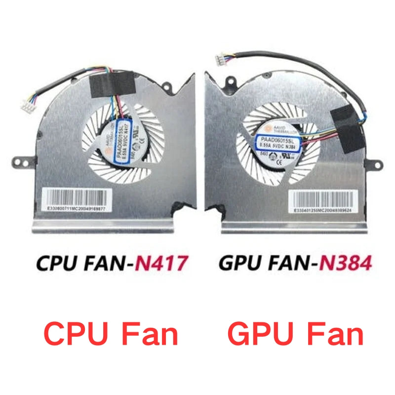 Cargue la imagen en el visor de la galería, MSI MS-16P7 GL63 GE63 GP63 GV63 GL73 GP73 GE63VR GE73VR MS-16P1 MS-17C1 N417 / N384 Series - Laptop CPU &amp; GPU Cooling Fan - Polar Tech Australia
