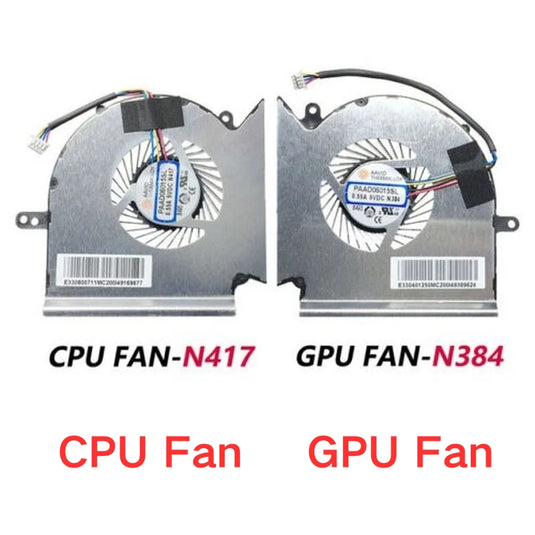 MSI MS-16P7 GL63 GE63 GP63 GV63 GL73 GP73 GE63VR GE73VR MS-16P1 MS-17C1 N417 / N384 Series - Laptop CPU & GPU Cooling Fan - Polar Tech Australia
