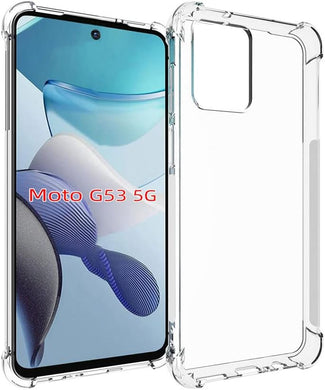 Motorola Moto G53 - AirPillow Cushion Transparent Soft Clear TPU Four Corners Protective Case - Polar Tech Australia