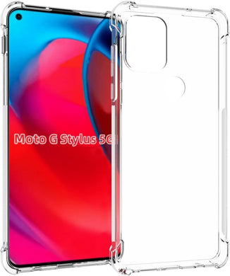 Motorola Moto G Stylus 5G - AirPillow Cushion Transparent Soft Clear TPU Four Corners Protective Case - Polar Tech Australia