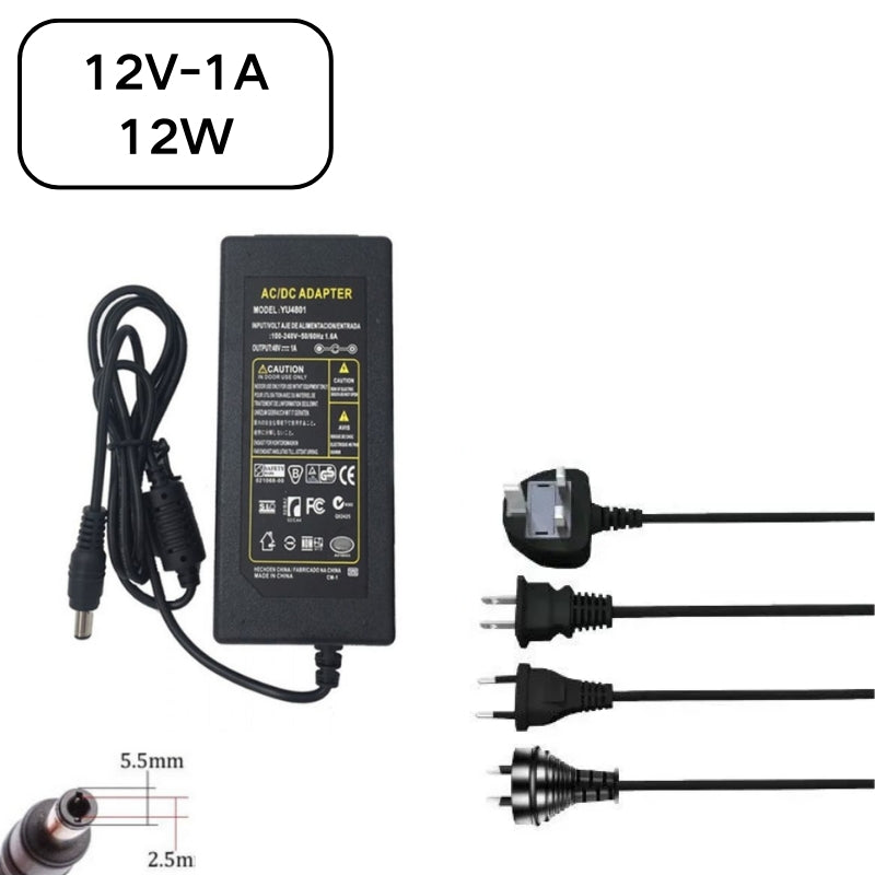 Chargez l&#39;image dans la visionneuse de la galerie, [12V-1A][5.5x2.5] Universal Computer/Monitor/CCTV POE Switch - Power Supply Adapter Wall Charger - Polar Tech Australia
