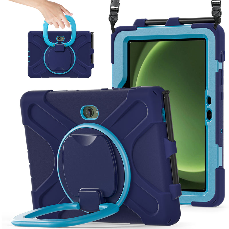 Chargez l&#39;image dans la visionneuse de la galerie, Samsung Galaxy Tab Active Pro / Active 4 Pro / Active 5 Pro Series - Heavy Duty 360 Degree Rotate Stand Hand Strap Case With Shoulder Strap - Polar Tech Australia
