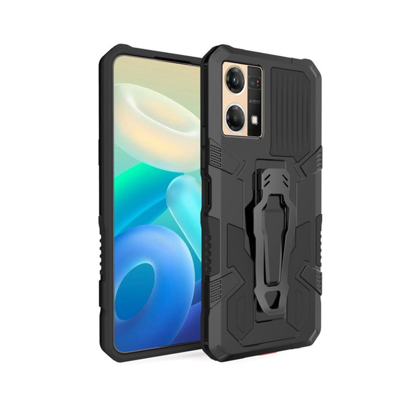 Load image into Gallery viewer, OPPO Reno7 4G (CPH2363) - Heavy Duty Dual Layer Armor Defender Silicone Kickstand Case - Polar Tech Australia
