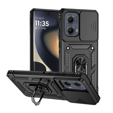 Motorola Moto G 5G (2024) - Heavy Duty Ring Holder Case with Shockproof & Camera Guard Design - Polar Tech Australia