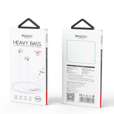 [YH53] Universal 3.5mm Yesido In-Ear Earphone Stereo with Mic Surround Sound Headset Earbuds - Polar Tech Australia