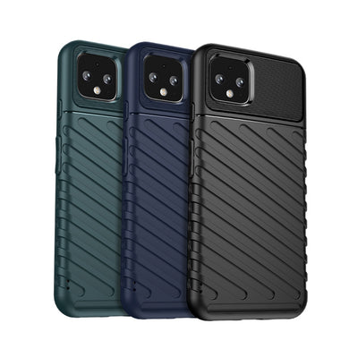 Google Pixel 4A - Thunder Series Twill Texture Thickened Anti-fall Protection TPU Case