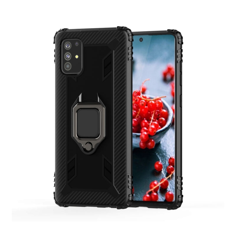 Cargue la imagen en el visor de la galería, OPPO A91 / Reno3 - Carbon Fiber Protective Case with 360 Degree Rotating Ring Holder - Polar Tech Australia
