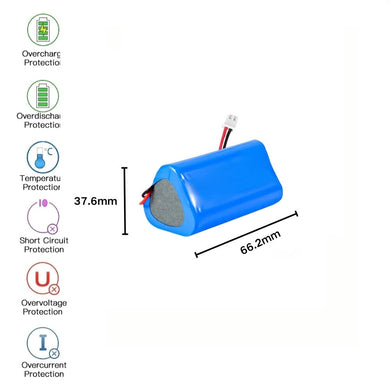 [PH2.0-JST Connector][18650] Universal 2000mAh 12V Rechargeable Li-Ion Lithium Polymer Battery - Polar Tech Australia