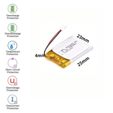 [PH2.0-JST Connector][402323] Universal 190mAh 3.7V Rechargeable Li-Ion Lithium Polymer Battery - Polar Tech Australia