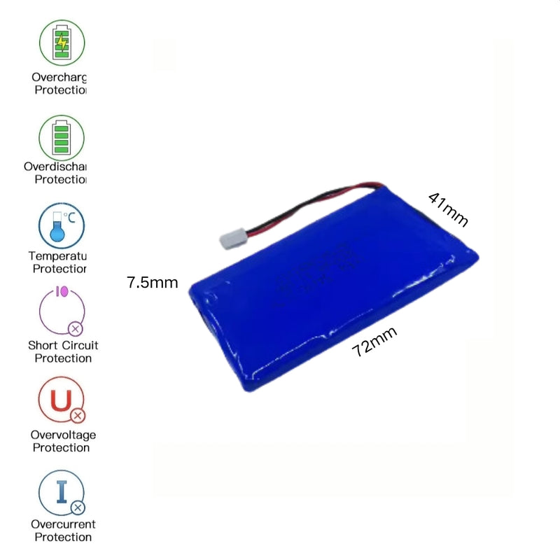Load image into Gallery viewer, [PH2.0-JST Connector][754170] Universal 3000mAh 3.7V Rechargeable Li-Ion Lithium Polymer Battery - Polar Tech Australia
