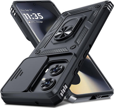[Ring Rotating Stand][Camera Lens Cover] Motorola Moto Edge 2024 - Shield Shockproof Rugged Heavy Duty Case - Polar Tech Australia