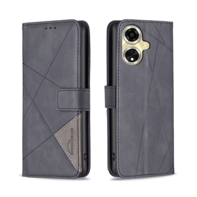 Load image into Gallery viewer, OPPO A59 5G (CPH2617) - Magnetic Buckle Rhombus Texture Leather Phone Case - Polar Tech Australia
