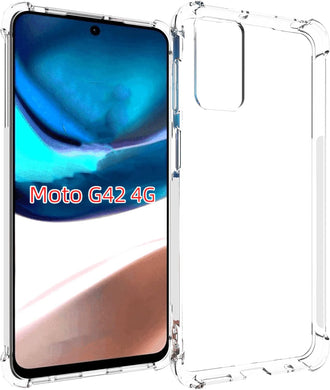 Motorola Moto G42 - AirPillow Cushion Transparent Soft Clear TPU Four Corners Protective Case - Polar Tech Australia