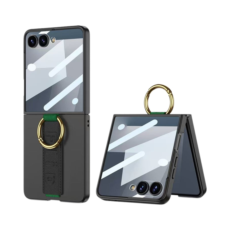 Cargue la imagen en el visor de la galería, Samsung Galaxy Z Flip7 5G - Integrated Ultrathin Shockproof Phone Case with Ring Wrist Strap
