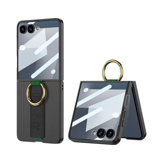 Samsung Galaxy Z Flip7 5G - Integrated Ultrathin Shockproof Phone Case with Ring Wrist Strap