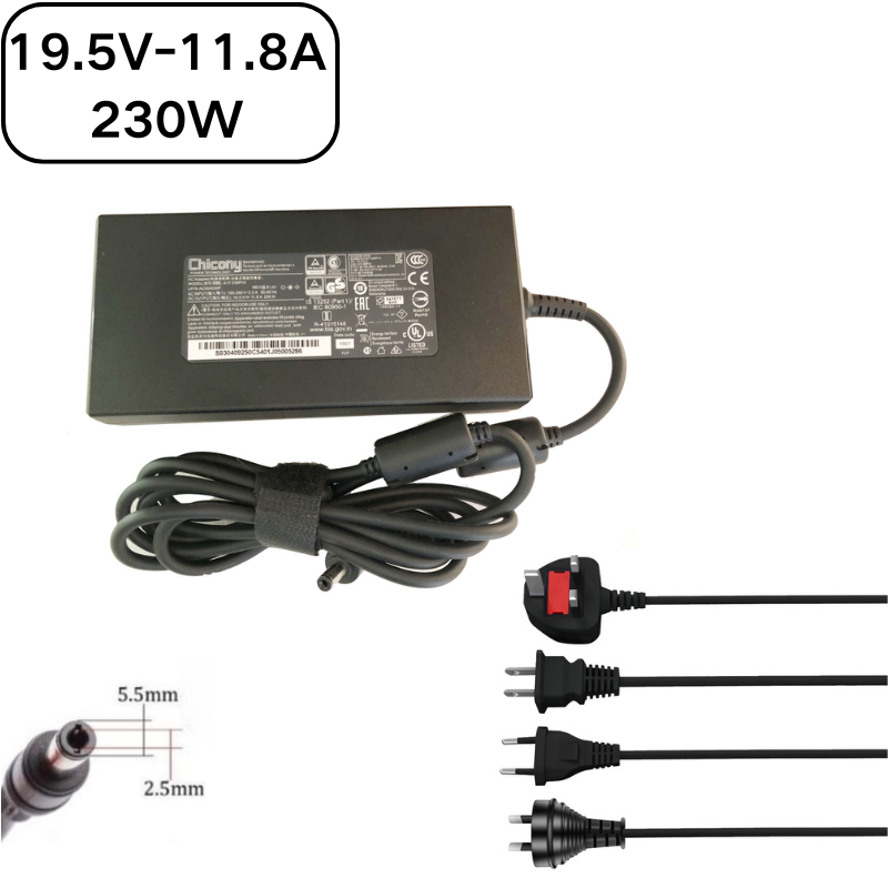 Cargue la imagen en el visor de la galería, [19.5V-11.8A/230W][5.5x2.5] Gigabyte ADP-230EB H Laptop AC Power Supply Adapter Charger - Polar Tech Australia
