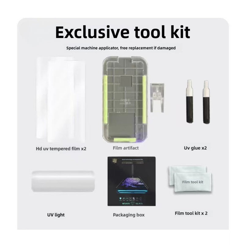 Load image into Gallery viewer, [Self-Installation Kit][UV Glue][HD] Samsung Galaxy S22 Ultra - UV Full Covered Curved 9H Tempered Glass Screen Protective Protector

