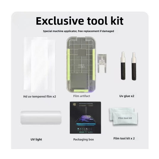 [Self-Installation Kit][UV Glue][HD] Samsung Galaxy S22 Ultra - UV Full Covered Curved 9H Tempered Glass Screen Protective Protector
