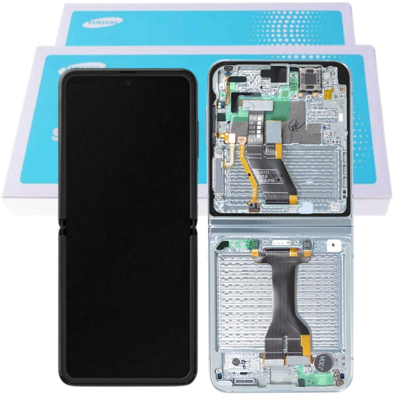 Cargue la imagen en el visor de la galería, [Samsung Service Pack] Samsung Galaxy Z Flip 5 5G (SM-F731) LCD Touch Screen Display Assembly With Frame - Polar Tech Australia
