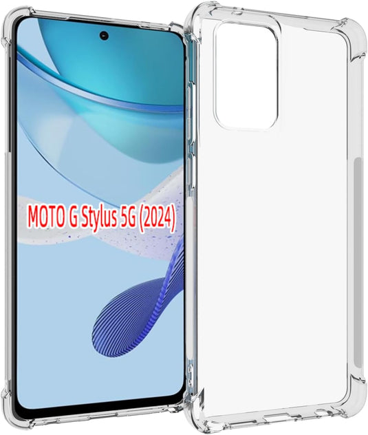 Motorola Moto G Stylus 5G 2024 - AirPillow Cushion Transparent Soft Clear TPU Four Corners Protective Case - Polar Tech Australia