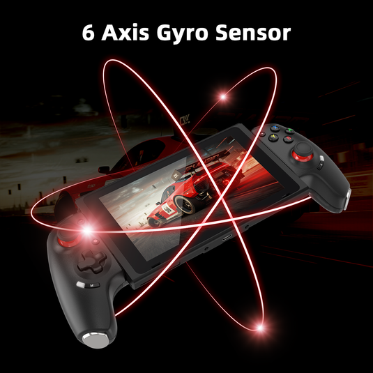 AB02S Wireless Game Controller for Switch & iOS Hall Effect Joystick 6-Axis Gyro Turbo Programmable Dual Vibratio