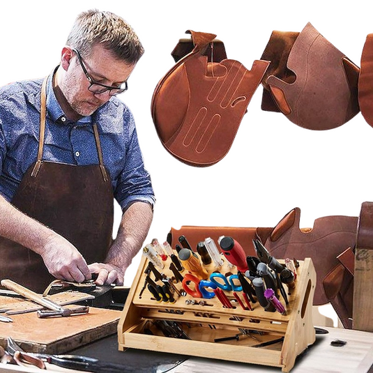 Wooden Repair Tool Organizer Rack - Multi-Function Screwdriver Holder, Scissors & Tool Storage Organizer - Polar Tech Australia