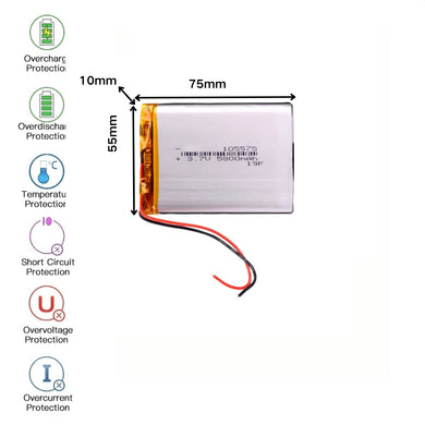 [PH2.0-JST Connector][105575] Universal 5800mAh 3.7V Rechargeable Li-Ion Lithium Polymer Battery - Polar Tech Australia