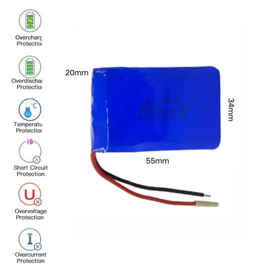 [PH2.0-JST Connector][203453] Universal 4000mAh 3.7V Rechargeable Li-Ion Lithium Polymer Battery - Polar Tech Australia