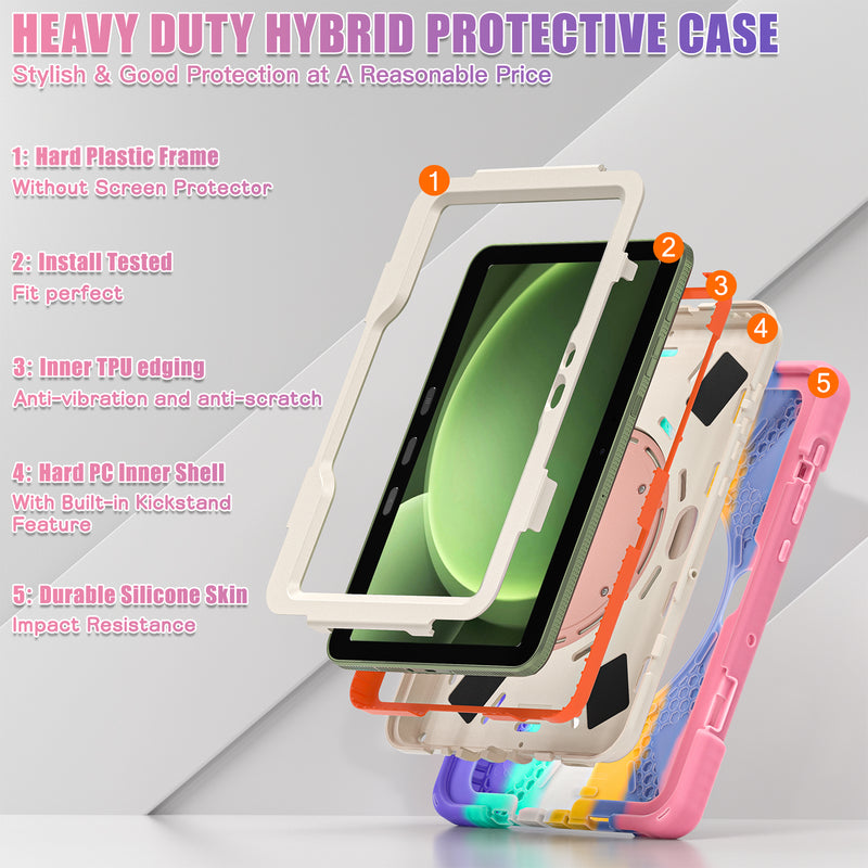 Chargez l&#39;image dans la visionneuse de la galerie, Samsung Galaxy Tab Active Pro / Active 4 Pro / Active 5 Pro Series - Heavy Duty 360 Degree Rotate Stand Hand Strap Case With Shoulder Strap - Polar Tech Australia
