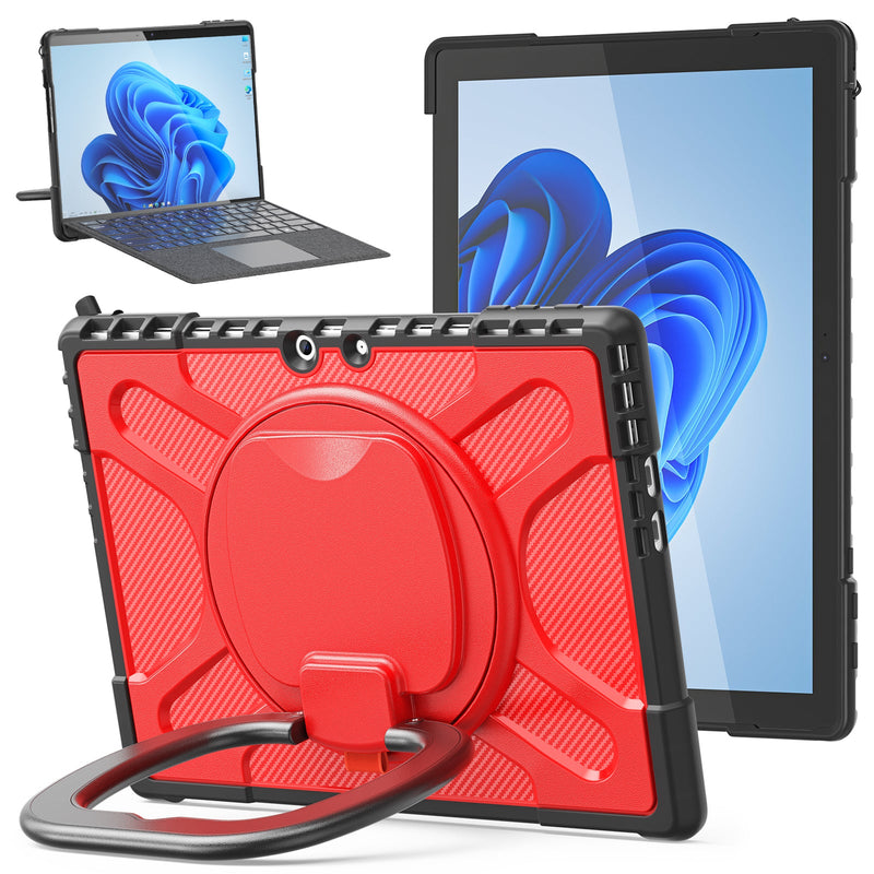 Cargue la imagen en el visor de la galería, Microsoft Surface Pro 9 &amp; 10 &amp; 11 - 360 Degree Rotate Shockproof Heavy Duty Tough Stand Case Cover With Pen Holder - Polar Tech Australia
