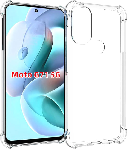 Motorola Moto G71 5G - AirPillow Cushion Transparent Soft Clear TPU Four Corners Protective Case - Polar Tech Australia