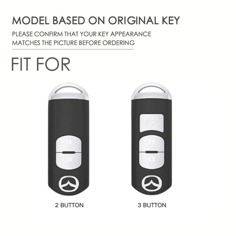 Cargue la imagen en el visor de la galería, Mazda Handcrafted Genuine Leather Folding Car Key Fob Case Cover For CX-5, CX-4, CX-3
