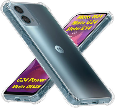 Motorola Moto G24 / G04 / G04S / E14 / G24 Power 4G - AirPillow Cushion Transparent Soft Clear TPU Four Corners Protective Case - Polar Tech Australia