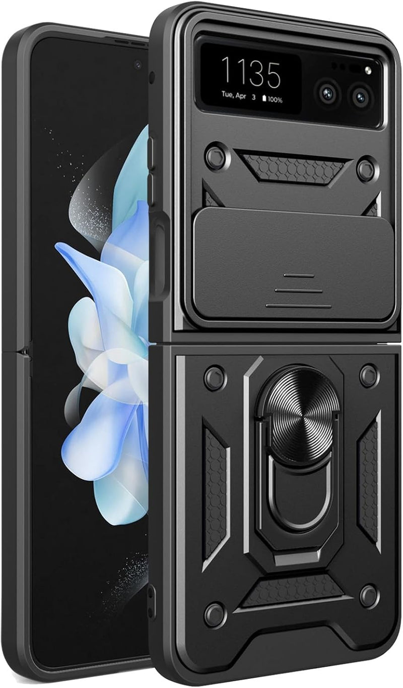 Load image into Gallery viewer, [Sliding Camera Cover][Built-in Stand] Motorola Moto Razr 40/Razr 2023 - Military Grade Hard PC Rugged Heavy Duty Case - Polar Tech Australia
