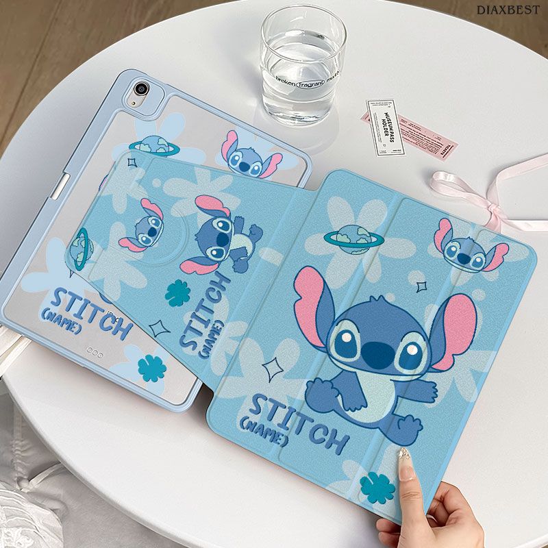 Chargez l&#39;image dans la visionneuse de la galerie, Apple iPad Pro 13-inch M4 (2024) Stitch Smart 360° Degree Rotate Stand Shockproof Flip Cover Case
