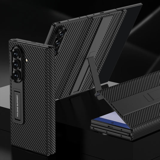 Samsung Galaxy Z TriFold - Business Flip Leather Cover with Integrated Screen Protector and Stand