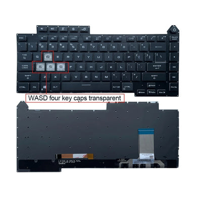 ASUS ROG Strix Scar 15 G533 G533QM G533QR G533QS G513Q Series - Keyboard With Back Light US Layout Replacement Parts - Polar Tech Australia