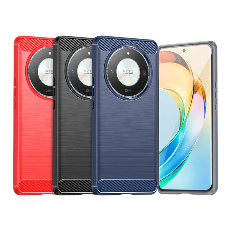 Cargue la imagen en el visor de la galería, Honor Magic6 Lite (ALI-NX3) - Carbon Fiber Brushed Texture TPU Phone Case
