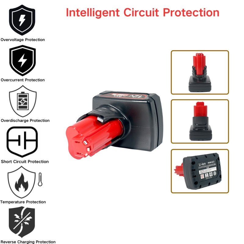 Cargue la imagen en el visor de la galería, [48-11-2401] Milkwaukee  2207-20 / 2238-20 12V - Replacement Electrical Tool Li-ion Battery - Polar Tech Australia
