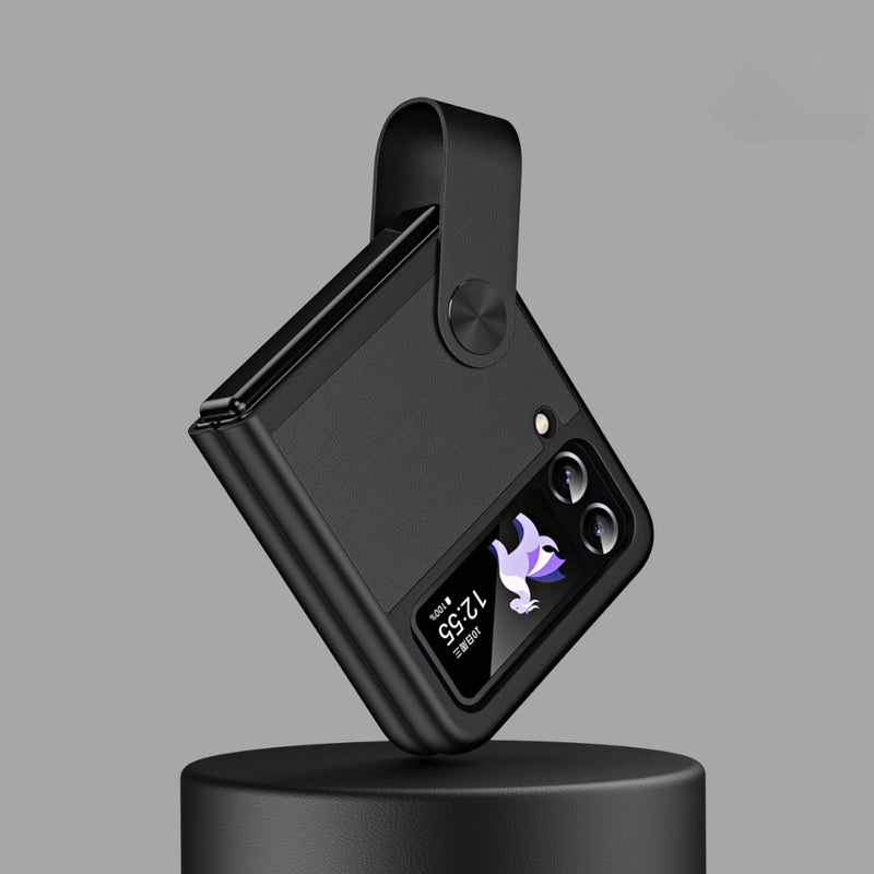 Load image into Gallery viewer, Samsung Galaxy Z Flip 3 (SM-F711) - PU Leather Handheld Stand Phone Case

