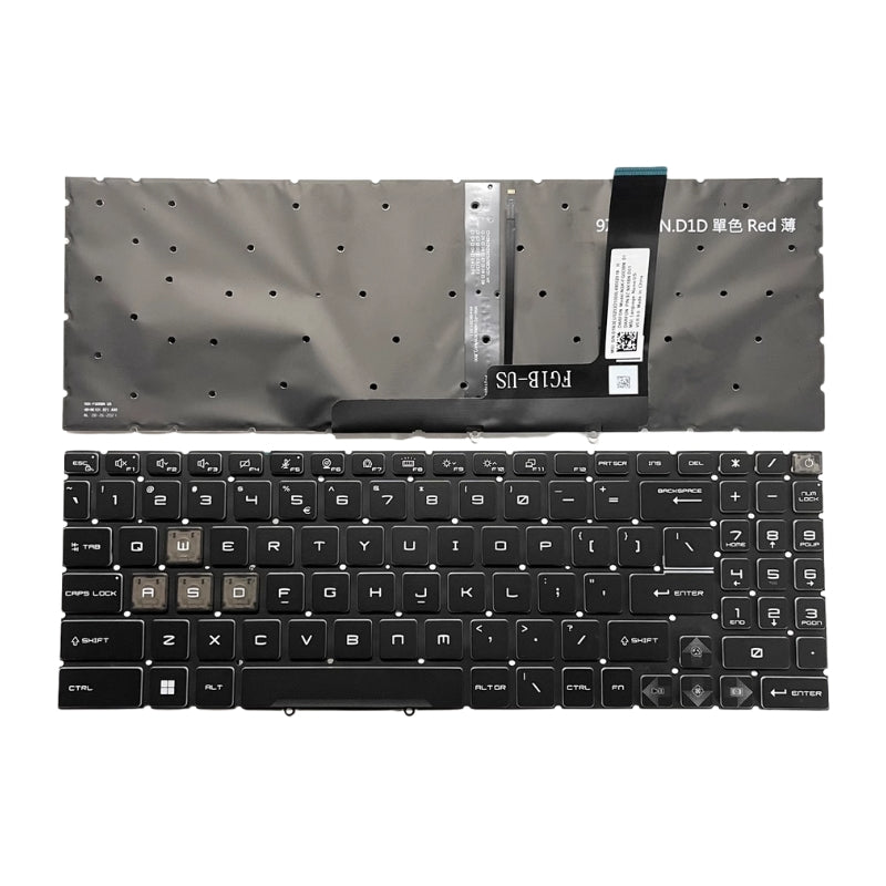 Cargue la imagen en el visor de la galería, MSI Cyborg 15 A13V A13VF /  PULSE 15 B13V MS-1583 MS-1585 Series - Laptop Keyboard With Backlit US layout
